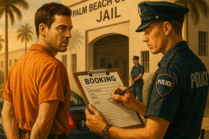 Booking at the Palm Beach County Jail