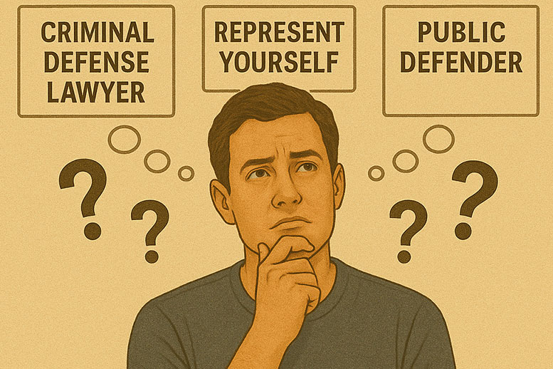 hiring a defense attorney versus public defender or representing myself